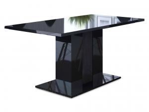 Stôl DENAR, 160x76x90 cm, čierny lesk