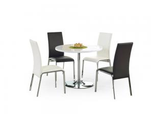 Okrúhly jedálenský stôl OMAR biela / chróm Halmar