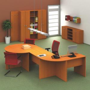 Kancelársky stôl s oblúkom TEMPO AS NEW 022 čerešňa Tempo Kondela #1 small