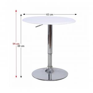 Barový stôl otočný BRANY biela / chróm Tempo Kondela #1 small