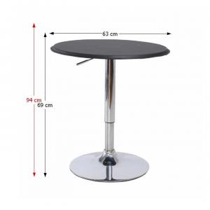 Barový stôl otočný BRANY čierna / chróm Tempo Kondela #1 small
