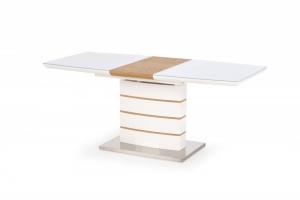 Jedálenský stôl rozkladací TORONTO biely / dub zlatý Halmar #1 small