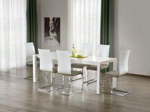 Jedálenský stôl rozkladací STANFORD XL biely Halmar