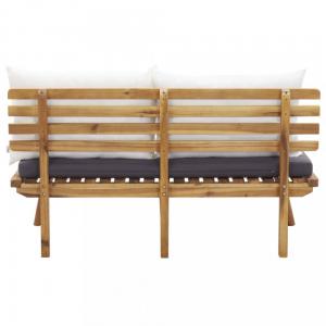 Záhradná lavica s vankúšikmi 115 cm akáciové drevo Dekorhome #3 small