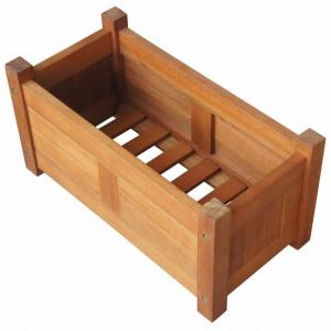 Záhradný kvetináč akáciové drevo Dekorhome 100x30x25 cm #3 small
