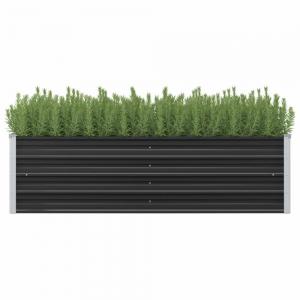 Záhradný oceľový truhlík antracit Dekorhome 100x40x77 cm #1 small