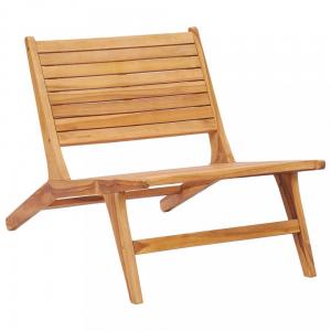Záhradná stolička s podnožkou teakové drevo Dekorhome #3 small