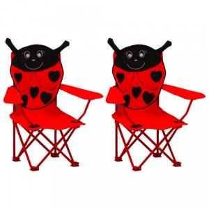 Detské záhradné stoličky 2 ks Dekorhome Červená