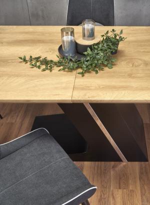 Jedálenský rozkladací stôl FERGUSON čierna / dub prírodný Halmar #2 small