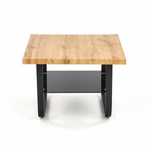 Konferenčný stolík ESPINOZA 65x65 cm čierna / dub prírodný Halmar #2 small