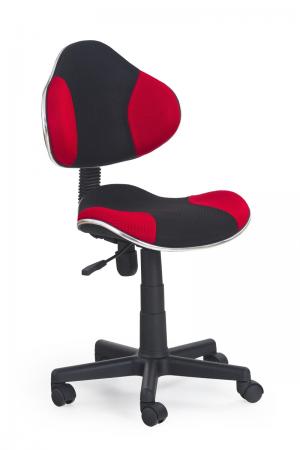 HALMAR Flash detská stolička na kolieskach čierna / červená