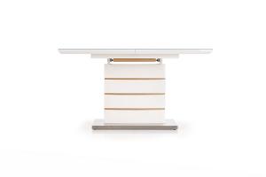 HALMAR Toronto sklenený rozkladací jedálenský stôl biely lesk / dub zlatý #1 small