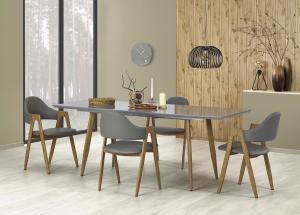 HALMAR Ruten rozkladací jedálenský stôl sivý lesk / dub medový #3 small