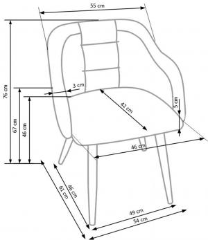 HALMAR K288 jedálenská stolička svetlosivá / béžová #1 small