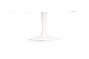 HALMAR Coral sklenený jedálenský stôl priehľadná / biely lesk #3 small