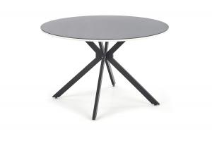 HALMAR Avelar okrúhly sklenený jedálenský stôl čierna / biela #1 small