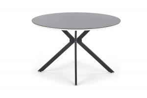 HALMAR Avelar okrúhly sklenený jedálenský stôl čierna / biela #2 small