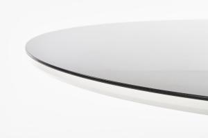 HALMAR Avelar okrúhly sklenený jedálenský stôl čierna / biela #3 small