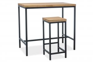 SIGNAL Metro barový stôl dub / čierna #1 small