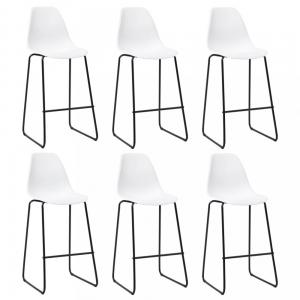 Barové stoličky 6ks plast / kov Dekorhome Modrá #1 small