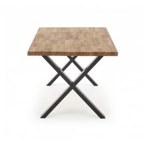Jedálenský stôl APEX masívne dubové drevo / čierna Halmar 120x78 cm #3 small
