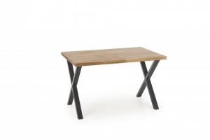 Jedálenský stôl APEX masívne dubové drevo / čierna Halmar 140x85 cm