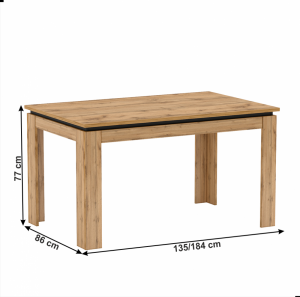 Rozkladací jedálenský stôl S TORONTA dub wotan Tempo Kondela #2 small