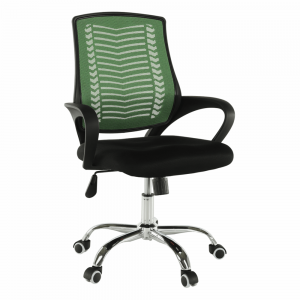Kancelárske kreslo, zelená/čierna/chróm, IMELA TYP 2, rozbalený tovar