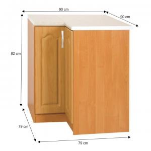 Spodná skrinka rohová LORA MDF NEW KLASIK S90 / 90 jelša Tempo Kondela L´avé #1 small