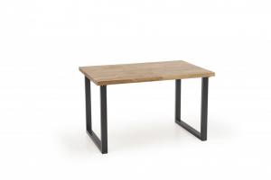 Jedálenský stôl RADUS masívne dubové drevo / čierna Halmar 120x78 cm