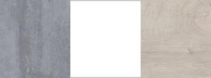 Meblar  Regál Sigma SI8 L/P Farba: beton/biela/dub #2 small