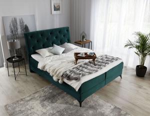 NABBI Lazio 180 čalúnená manželská posteľ s úložným priestorom čierna (Dora 96) #2 small