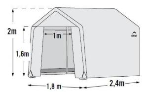 Náhradná plachta pre fóliovník 1,8x2,4 m PE Dekorhome #1 small