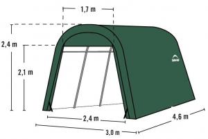Náhradná plachta pre garáž 3 x 4,6 m zelená Dekorhome #1 small