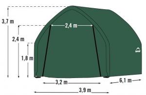 Náhradná plachta pre garáž 3,9 x 6,1 m zelená Dekorhome #1 small
