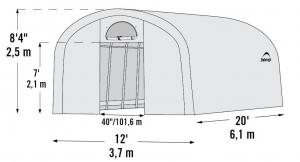 Náhradná plachta pre fóliovník SHELTERLOGIC 3,7x6,1 m PE Dekorhome #1 small