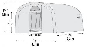 Náhradná plachta pre fóliovník SHELTERLOGIC 3,7x7,3 m PE Dekorhome #1 small