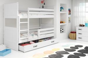 BMS Detská poschodová posteľ RICO / BIELA 160x80 Farba: Biela