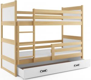 BMS Detská poschodová posteľ RICO / BOROVICA 160x80 Farba: Biela