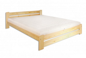 Drewmax Manželská posteľ - masív LK118 / 140 cm borovica Farba: Jelša