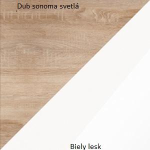 WIP TV stolík King 01 Farba: Dub sonoma / biely lesk