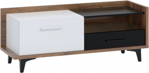 WIP TV stolík 1D1S BOX-08 Farba: dub artisan / biela / čierna #3 small