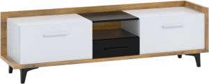 WIP TV stolík 2D1S BOX-09 Farba: dub artisan / biela / čierna #3 small