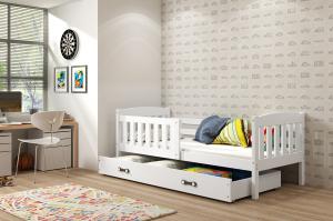 BMS Detská posteľ Kubuš 1 s úložným priestorom / biela Farba: Biela / biela, Rozmer.: 190 x 80 cm #1 small