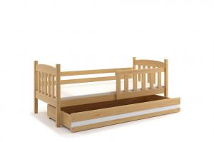 BMS Detská posteľ Kubuš 1 s úložným priestorom / borovica Farba: Borovica / biela, Rozmer.: 190 x 80 cm