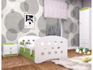 Happy Babies Detská posteľ Happy dizajn/guličky Farba: Biela / biela, Prevedenie: L04 / 80 x 160 cm /S úložným priestorom, Obrázok: Guličky #1 small