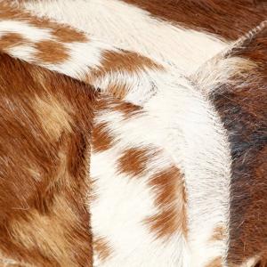Lavica 110 cm patchwork kozej kože Dekorhome Čierna #3 small