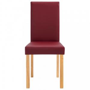 Jedálenská stolička 4 ks umelá koža / drevo Dekorhome Krémová #3 small