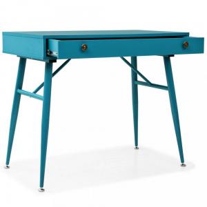 Písací stôl so zásuvkou 90x50 cm tyrkysová Dekorhome #1 small