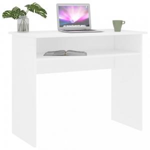 Písací stôl s policou 90x50 cm Dekorhome Čierna #2 small